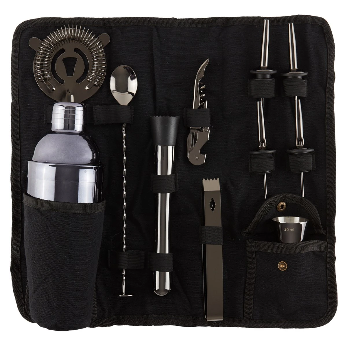 Cocktail Set - Zwart - 750ml - Cocktail Shaker Set - Cocktail Stamper - 17 Recepten - 13 Delig 2 Cocktail Set - Zwart - 750ml - Cocktail Shaker Set - Cocktail Stamper - 17 Recepten - 13 Delig - Afbeelding 2