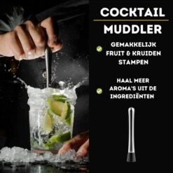 UNBOX Cocktail Set - Cocktail Shaker Set - Incl. Luxe Cadeauverpakking & Nederlandstalig Recepten E-Book -Kookgerei Koning Verkoop 1200x1200 5925