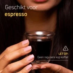 Dubbelwandige ESPRESSO Glazen Van Borosilicaat - Warme En Koude Dranken Kopjes - 70 ML - Set Van 4 -Kookgerei Koning Verkoop 1200x1200 593