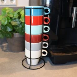 Orange85 Koffiekopjes - Met Houder - Set Van 6 - Gekleurd - 300 Ml - Keramiek 10 Orange85 Koffiekopjes - Met Houder - Set Van 6 - Gekleurd - 300 Ml - Keramiek -Kookgerei Koning Verkoop 1200x1200 596