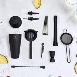 Perow - Cocktail Set - 10 Delig - Cocktail Shaker 600ml - Mat Zwart -Kookgerei Koning Verkoop 1200x1200 5970