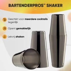 Cocktail Set Bartender Pros™ - Cocktail Shaker - 11-Delige Cocktailset - Boston Shaker - Cocktailshaker - Zwart - RVS -Kookgerei Koning Verkoop 1200x1200 5980