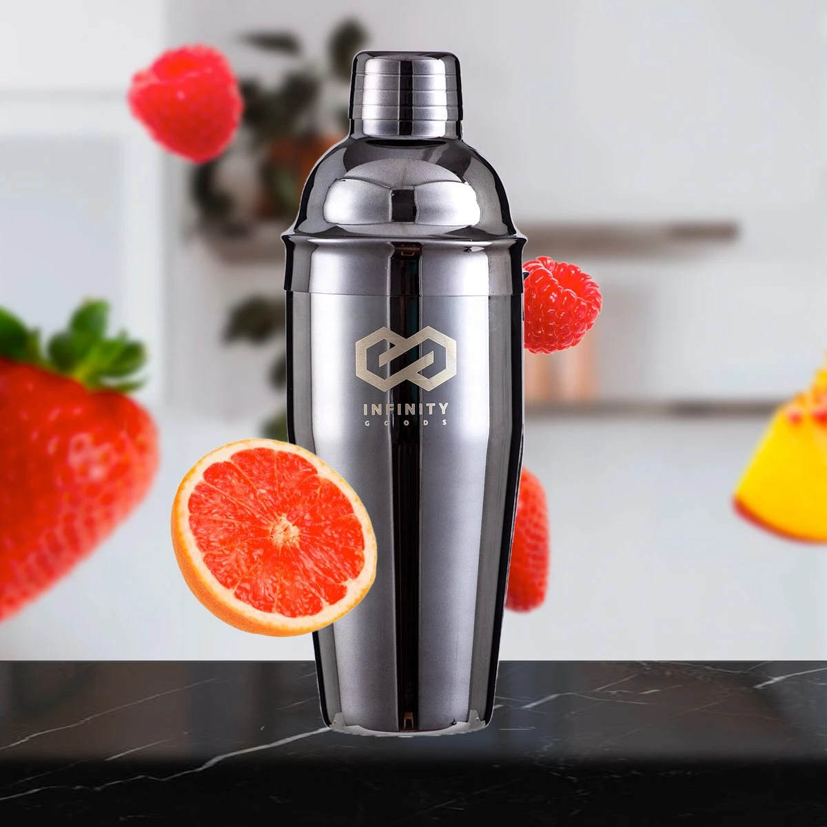 Infinity Goods Cocktailset - 15 Delige Zwarte Cocktail Shaker Set - Luxe Cadeauverpakking - Inclusief Recepten - Zwart 5 Infinity Goods Cocktailset - 15 Delige Zwarte Cocktail Shaker Set - Luxe Cadeauverpakking - Inclusief Recepten - Zwart - Afbeelding 5