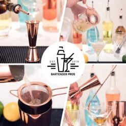 Cocktail Set Bartender Pros™ - Cocktail Shaker - 11-Delige Cocktailset - Boston Shaker - Cocktailshaker - Rose - RVS -Kookgerei Koning Verkoop 1200x1200 5992