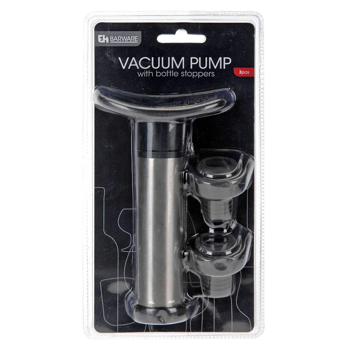 Excellent Houseware Vacuum Wijnpomp/wijnbespaarder RVS Met 2 Siliconen Stoppen - Wijnbenodigdheden 4 Excellent Houseware Vacuum Wijnpomp/wijnbespaarder RVS Met 2 Siliconen Stoppen - Wijnbenodigdheden - Afbeelding 4