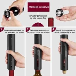 Elektrische Kurkentrekker Set - Wijnopener Werkt Op Batterijen - Wijnset -Kookgerei Koning Verkoop 1200x1200 6028