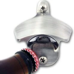 Muur Bier Opener - Muur Fles Opener Wand Flesopener - Zilver - Pless®