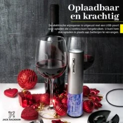 Elektrische Kurkentrekker Wijnopener Wijn - Flesopener - Luxe Design - Met Foliesnijder - Geschenkset Mannen En Vrouwen - Jack Rackham -Kookgerei Koning Verkoop 1200x1200 6067