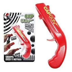 Bierdop Schieter - Dopjes Schieter - Dopjes Pistool - Bieropener - Flesopener - Uniek Cadeau - Bier Cadeau - Cap Gun 2.0 - Rode Kleur