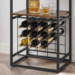 IN.HOMEXL - Sheaf - Wijnrek Voor 20 Flessen - Industrieel - Wijnrek Metaal - Bruin / Zwart - Flessenrek - 52 X 40 X 113 Cm 15 IN.HOMEXL - Sheaf - Wijnrek Voor 20 Flessen - Industrieel - Wijnrek Metaal - Bruin / Zwart - Flessenrek - 52 X 40 X 113 Cm -Kookgerei Koning Verkoop 1200x1200 6123