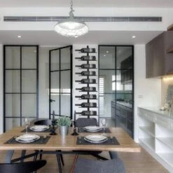 Merkloos WINJI - Wijnrek Muur Wandmontage 10 Flessen Zwart - Wijnkast Flessenrek Flessendrager Wijnfleshouder -Kookgerei Koning Verkoop 1200x1200 6182