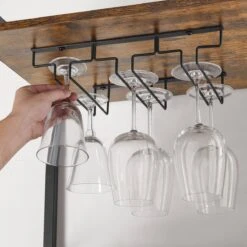 IN.HOMEXL - Burstal - Wijnrek Voor 16 Flessen - Industrieel - Wijnrek Metaal - Bruin / Zwart - Flessenrek - 52 X 40 X 112 Cm -Kookgerei Koning Verkoop 1200x1200 6184