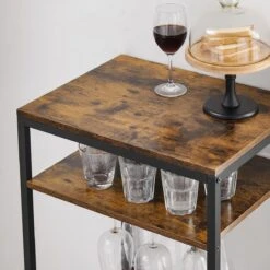 IN.HOMEXL - Burstal - Wijnrek Voor 16 Flessen - Industrieel - Wijnrek Metaal - Bruin / Zwart - Flessenrek - 52 X 40 X 112 Cm -Kookgerei Koning Verkoop 1200x1200 6188