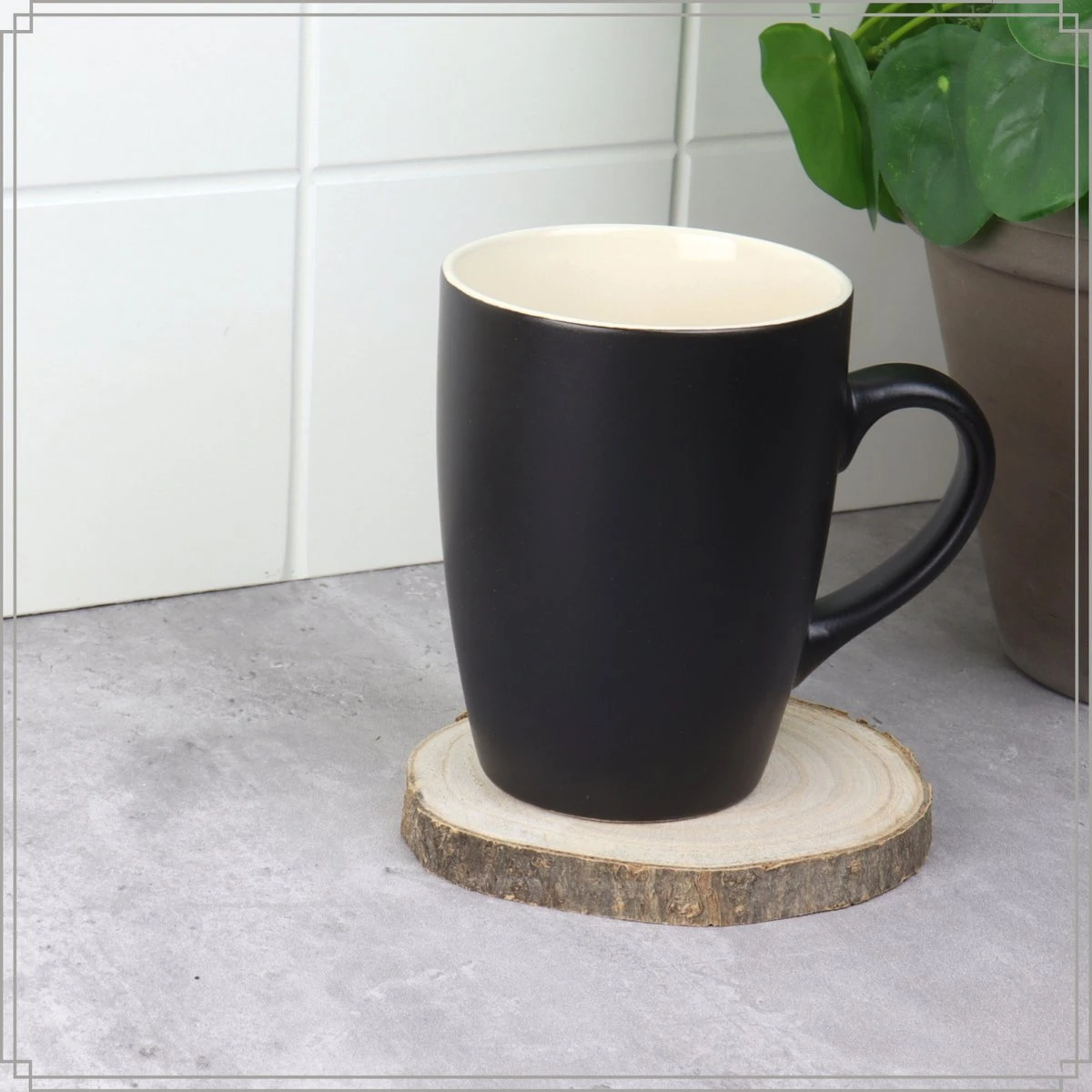 OTIX Koffiekopjes - Met Oor - Set Van 6 - Theekoppen - 340ml - Zwart - Keramiek 3 OTIX Koffiekopjes - Met Oor - Set Van 6 - Theekoppen - 340ml - Zwart - Keramiek - Afbeelding 3