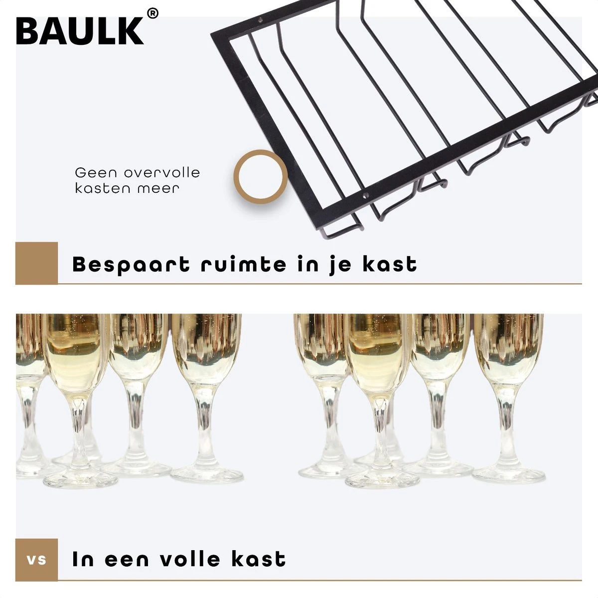 BAULK® - Wijnglazenhouder - Wijnglazenrek - Wijnglazen Rek - Glazenrek - Hangend - Tot 12 Glazen - 2 Gratis Wijnstoppen - 4 Rijen - Zwart 9 BAULK® - Wijnglazenhouder - Wijnglazenrek - Wijnglazen Rek - Glazenrek - Hangend - Tot 12 Glazen - 2 Gratis Wijnstoppen - 4 Rijen - Zwart - Afbeelding 9