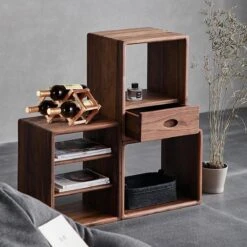 Merkloos Wijnrek 4 Flessen - Hout - Wijnflessenhouder - Wijnrek Hout - Inklapbaar - Houten Wijnrek - Wijnkast - Flessenrek - Wijnrekken - Wijnfleshouder -Kookgerei Koning Verkoop 1200x1200 6221