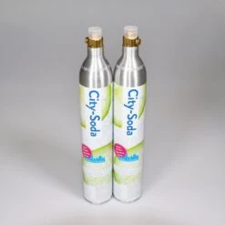 City-Soda 2 X Originele Koolzuurcilinder Geschikt Voor SodaStream (geen Quick Connect), Aarke & Levivo, ION Water Cooler En MySoda - Co2 Cilinder Tot 60 Liter Bruiswater Per Vulling