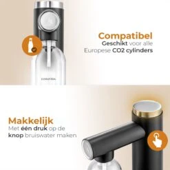 LunaVida's Nieuwe SodaMaker - Bruiswatertoestel - Zwart 17 LunaVida's Nieuwe SodaMaker - Bruiswatertoestel - Zwart -Kookgerei Koning Verkoop 1200x1200 6233