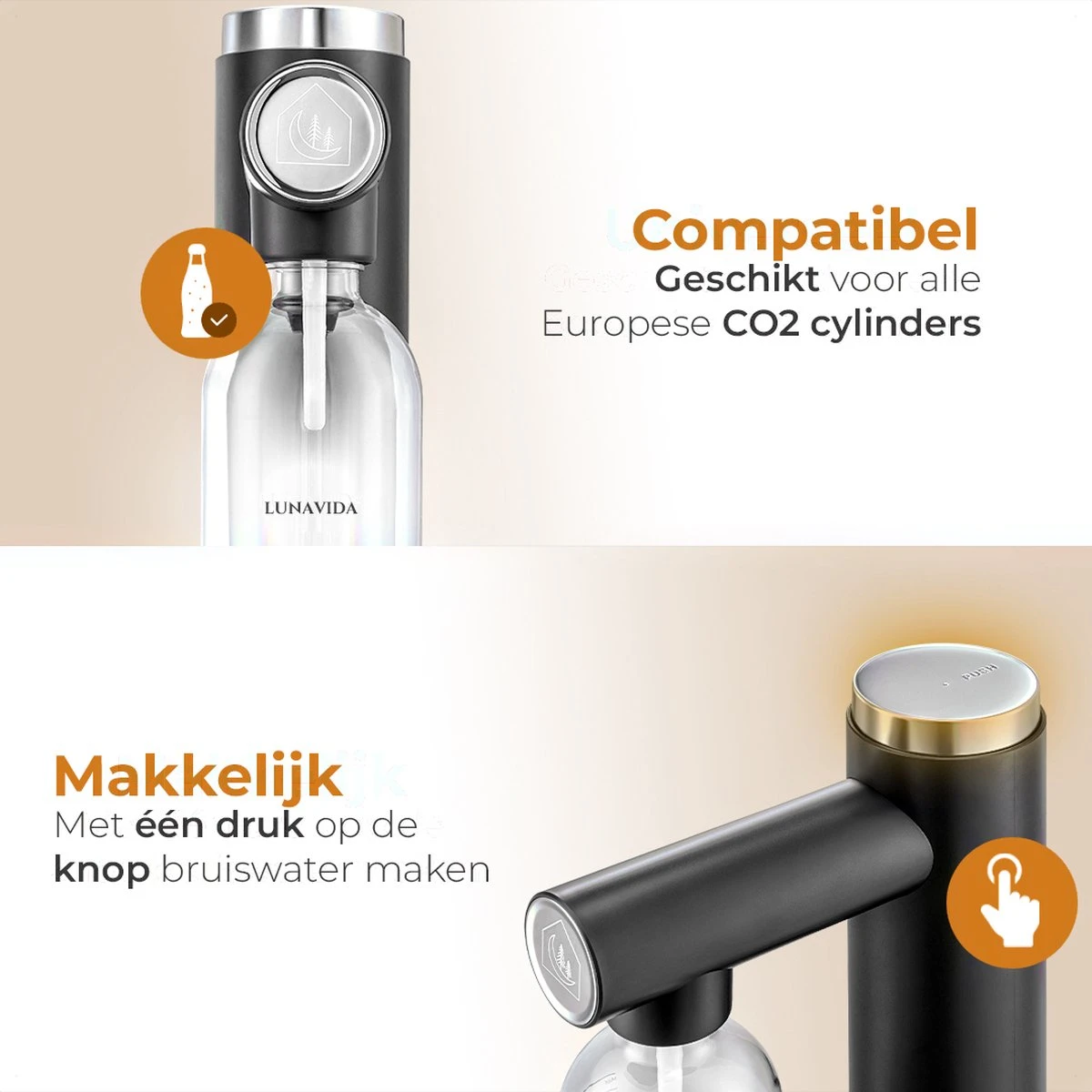 LunaVida's Nieuwe SodaMaker - Bruiswatertoestel - Zwart 8 LunaVida's Nieuwe SodaMaker - Bruiswatertoestel - Zwart - Afbeelding 8