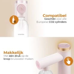 LunaVida's Nieuwe SodaMaker - Roze - Bruiswatertoestel 13 LunaVida's Nieuwe SodaMaker - Roze - Bruiswatertoestel -Kookgerei Koning Verkoop 1200x1200 6241