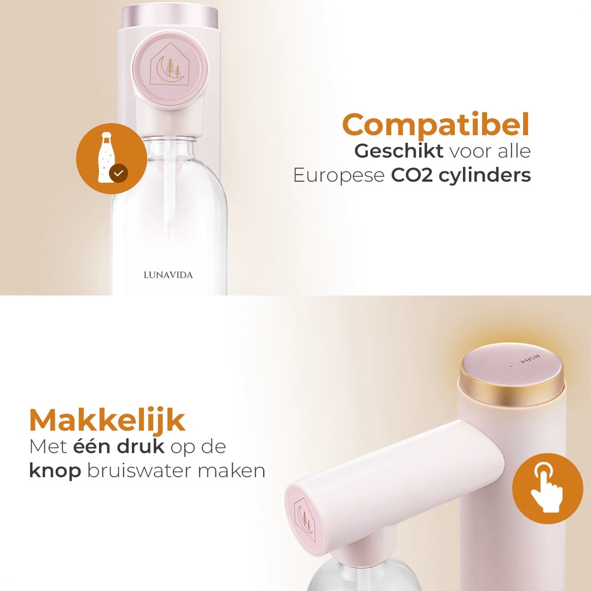LunaVida's Nieuwe SodaMaker - Roze - Bruiswatertoestel 4 LunaVida's Nieuwe SodaMaker - Roze - Bruiswatertoestel - Afbeelding 4