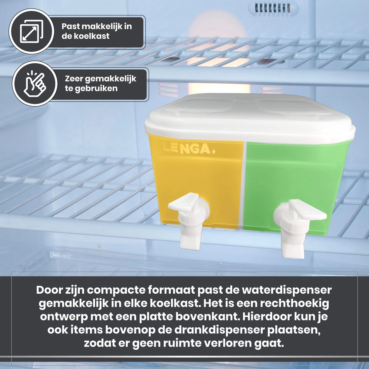 Lenga Waterdispenser 5 L - Koelkastdispenser - Drankdispenser - Tapkraan - Watertank 3 Lenga Waterdispenser 5 L - Koelkastdispenser - Drankdispenser - Tapkraan - Watertank - Afbeelding 3