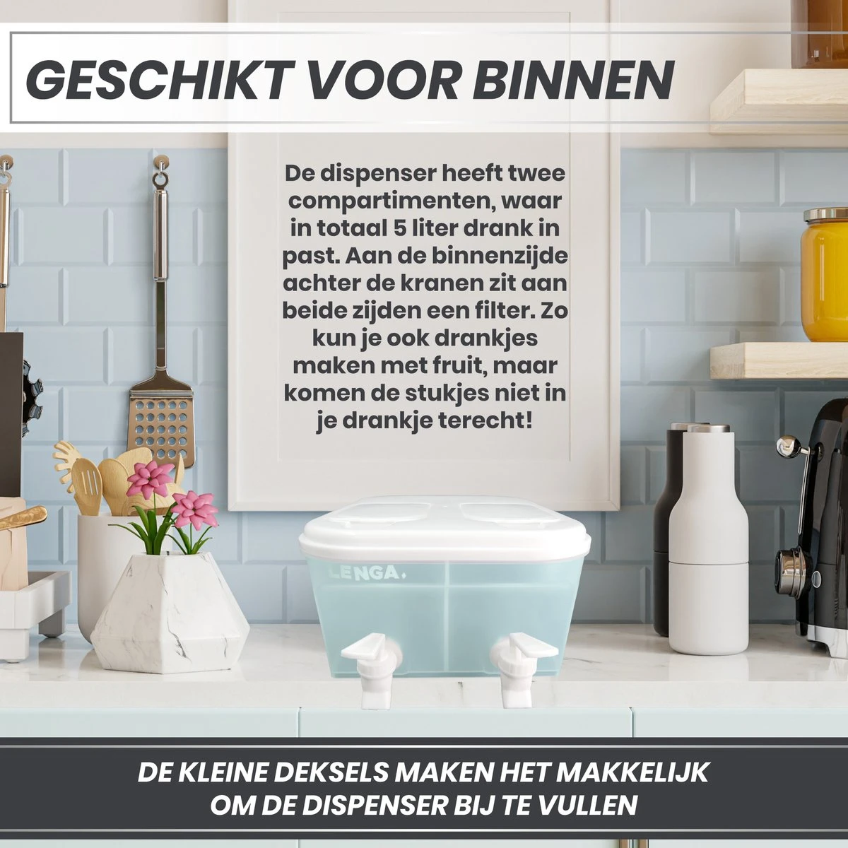 Lenga Waterdispenser 5 L - Koelkastdispenser - Drankdispenser - Tapkraan - Watertank 7 Lenga Waterdispenser 5 L - Koelkastdispenser - Drankdispenser - Tapkraan - Watertank - Afbeelding 7