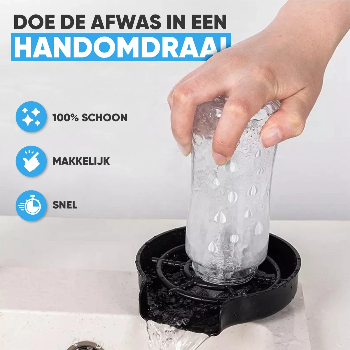 Merkloos Glazenspoeler Gootsteen – Glazen Wasser – Horeca Spoel Kraan – Aanrecht Organizer – Borstel Bierglasreiniger – Keuken Accessoires 5 Merkloos Glazenspoeler Gootsteen – Glazen Wasser – Horeca Spoel Kraan – Aanrecht Organizer – Borstel Bierglasreiniger – Keuken Accessoires - Afbeelding 5