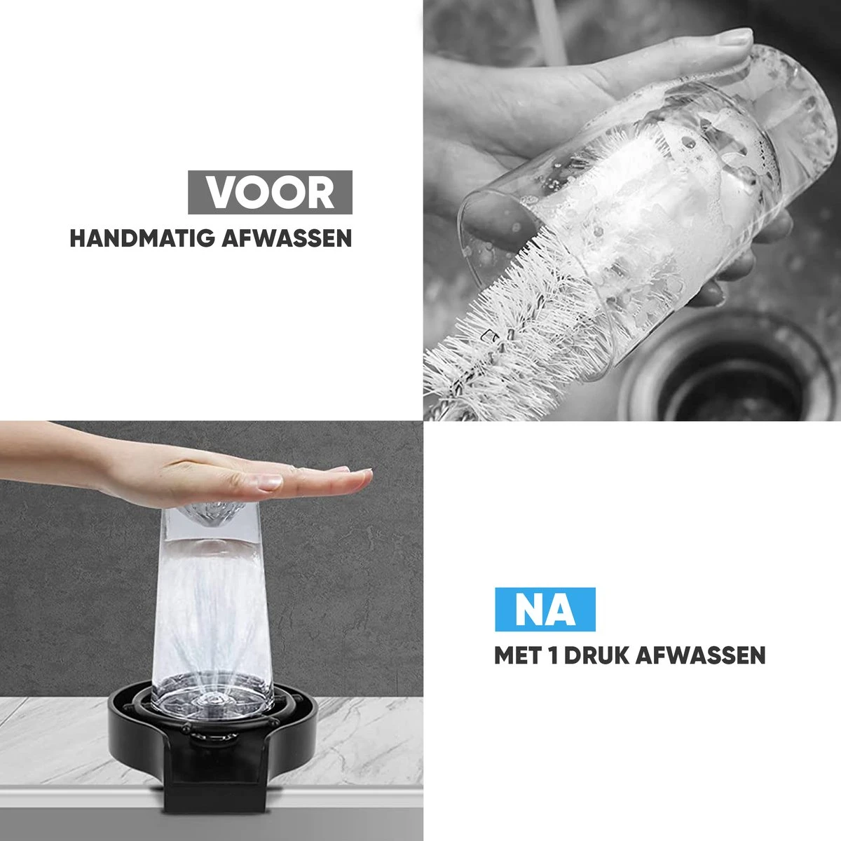 Merkloos Glazenspoeler Gootsteen – Glazen Wasser – Horeca Spoel Kraan – Aanrecht Organizer – Borstel Bierglasreiniger – Keuken Accessoires 7 Merkloos Glazenspoeler Gootsteen – Glazen Wasser – Horeca Spoel Kraan – Aanrecht Organizer – Borstel Bierglasreiniger – Keuken Accessoires - Afbeelding 7