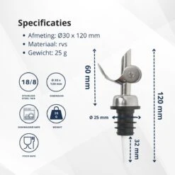 Veluw Olijfolie Schenktuit Voor Fles - Olijfolie Schenker - RVS ( 2 Stuks ) -Kookgerei Koning Verkoop 1200x1200 6289