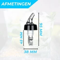 Precisie Schenktuit (3CL) Kogel Maatschenker 4 Stuks - Kogelschenktuit Voor Horeca - Transparant -Kookgerei Koning Verkoop 1200x1200 6318