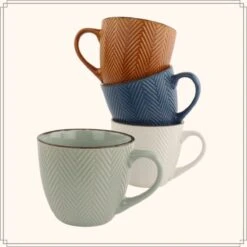 OTIX Koffiekopjes - Met Oor - Set Van 4 - Verschillende Kleuren - Aardewerk - 250 Ml 15 OTIX Koffiekopjes - Met Oor - Set Van 4 - Verschillende Kleuren - Aardewerk - 250 Ml -Kookgerei Koning Verkoop 1200x1200 633