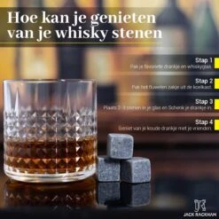 Whiskey Stones Set - 6 Stuks - Herbruikbaar - Cadeauset - Whiskey Stenen - Whisky - Jack Rackham -Kookgerei Koning Verkoop 1200x1200 6395