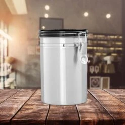 Relaxdays Voorraadbus Koffie - Koffieblik - Luchtdicht - Koffiebus - Zilver - Metaal Groot -Kookgerei Koning Verkoop 1200x1200 6576