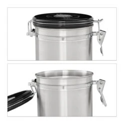 Relaxdays Voorraadbus Koffie - Koffieblik - Luchtdicht - Koffiebus - Zilver - Metaal Groot -Kookgerei Koning Verkoop 1200x1200 6577