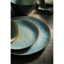 Palmer Serviesset Lotus Stoneware 6-persoons 24-delig Zwart Turquoise -Kookgerei Koning Verkoop 1200x1200 716