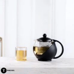 Tolussa Premium Theepot Glas Met Filter - 1.25L - Zwart - Isolerend - Lekt Niet -Kookgerei Koning Verkoop 1200x1200 831