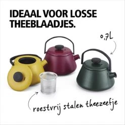 BRABANTIA T-TIME Donkergroene Theepot - Gietijzer - 0,7 L - Inclusief Zeefje -Kookgerei Koning Verkoop 1200x1200 835