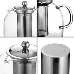 Monzana Theepot Glas - Met Theepotverwarmer – Voor 1,5 Liter RVS Zeef 10 Monzana Theepot Glas - Met Theepotverwarmer – Voor 1,5 Liter RVS Zeef -Kookgerei Koning Verkoop 1200x1200 841