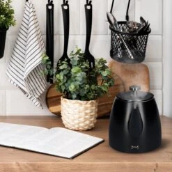 Vaja® Camille Theepot Zwart Met Filter - 1 Liter - RVS - Dubbelwanding -Kookgerei Koning Verkoop 1200x1200 857