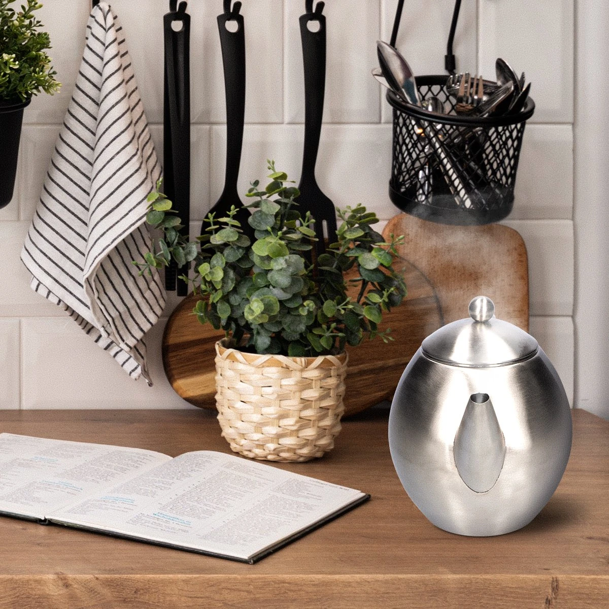 Vaja Valerie - Theepot Met Filter - Dubbelwandig - RVS - 1.2L 8 Vaja Valerie - Theepot Met Filter - Dubbelwandig - RVS - 1.2L - Afbeelding 8