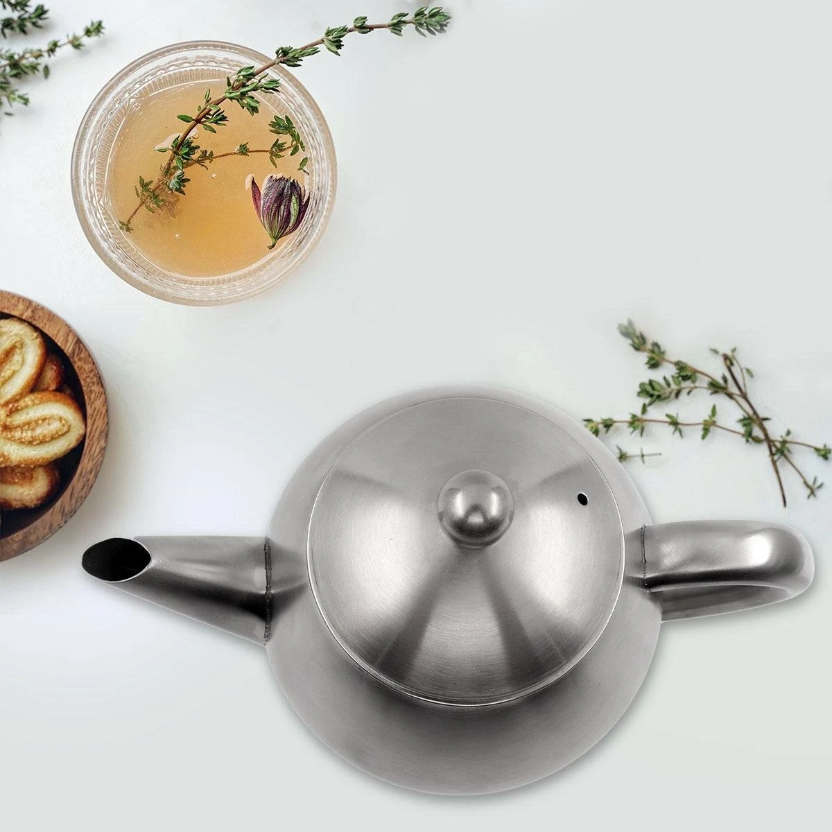 Vaja Valerie - Theepot Met Filter - Dubbelwandig - RVS - 1.2L 12 Vaja Valerie - Theepot Met Filter - Dubbelwandig - RVS - 1.2L - Afbeelding 12