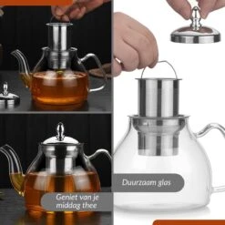 SensaHome - Infuser Theekan/Theepot - Transparant - Glas 29 SensaHome - Infuser Theekan/Theepot - Transparant - Glas -Kookgerei Koning Verkoop 1200x1200 882