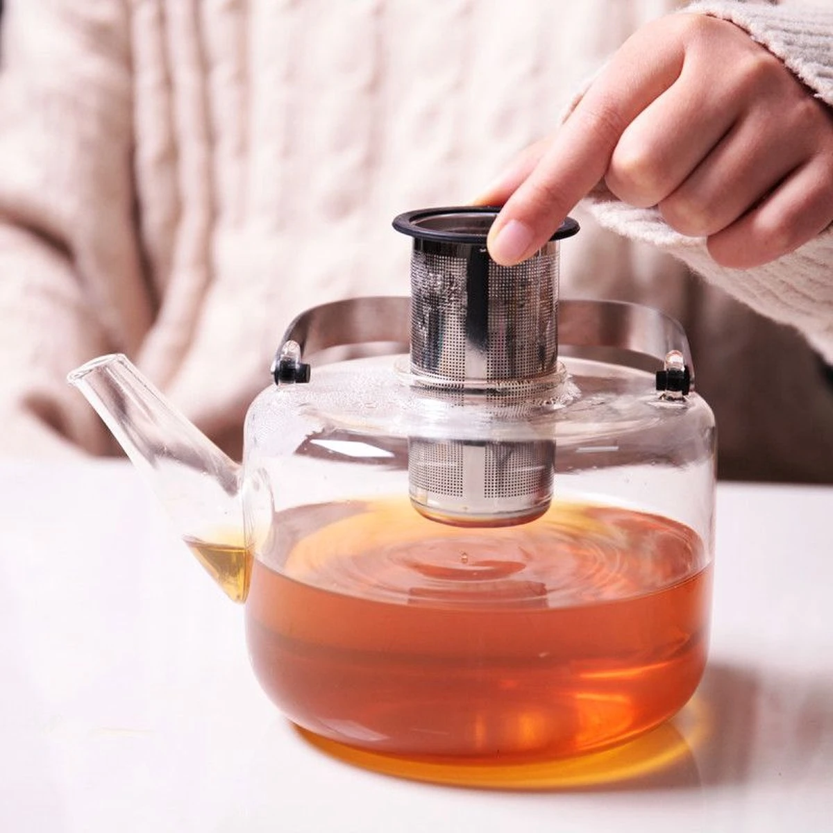 Viva Scandinavia Bjorn Theepot - Glas - Met Filter - 1,2 L - Transparant 5 Viva Scandinavia Bjorn Theepot - Glas - Met Filter - 1,2 L - Transparant - Afbeelding 5