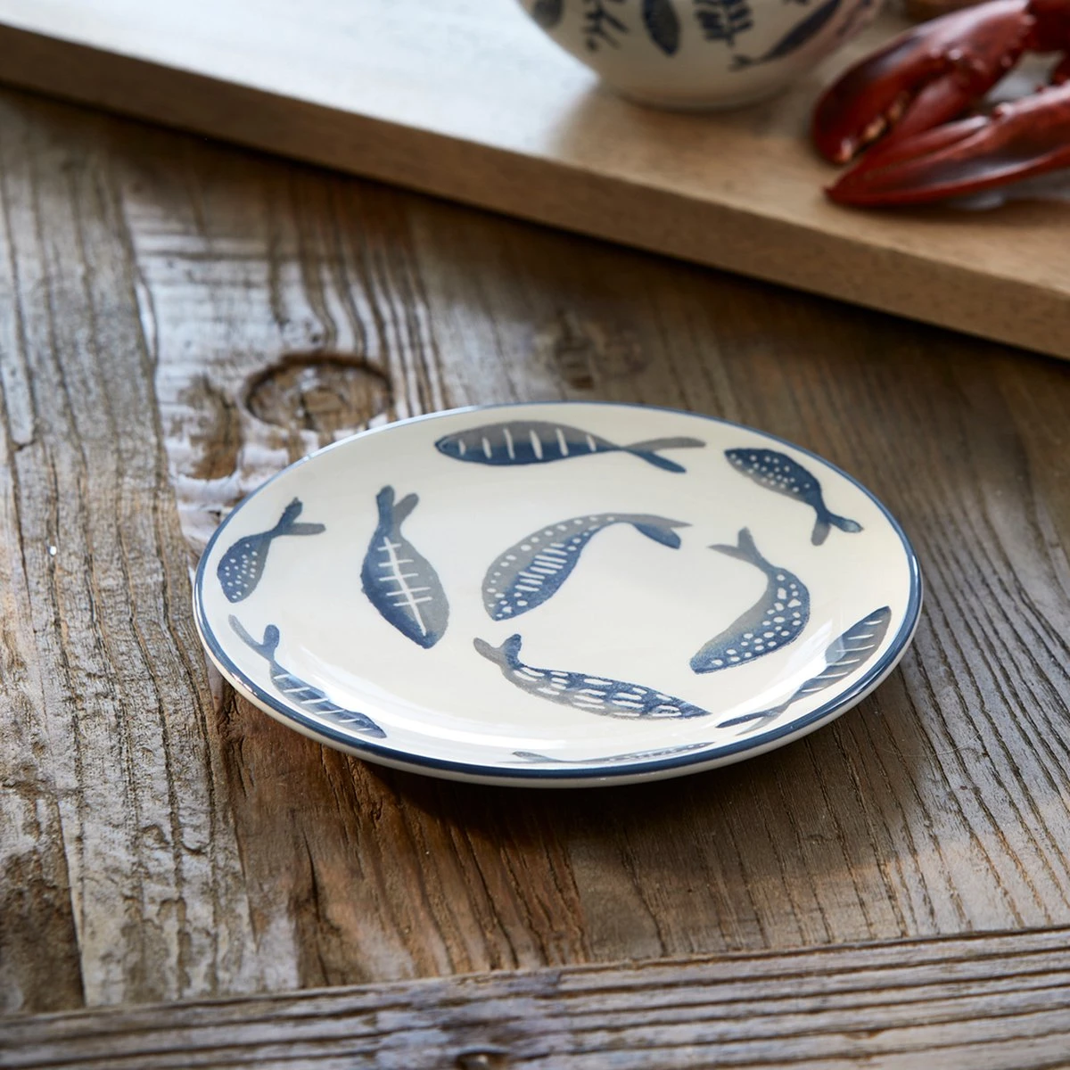 Riviera Maison Bord, Ontbijtbord, Servies, Tafeldecoratie Voor Eetkamer, Keuken - First Catch Breakfast Plate - Blauw - Keramiek - 1 Stuk 2 Riviera Maison Bord, Ontbijtbord, Servies, Tafeldecoratie Voor Eetkamer, Keuken - First Catch Breakfast Plate - Blauw - Keramiek - 1 Stuk - Afbeelding 2