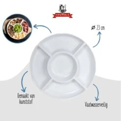 Krumble Tapasbord Met 5 Vakken / Servies / Borden / Hapjesbord / Serveerschalen / Serveerborden / Gourmetbord - Wit 10 Krumble Tapasbord Met 5 Vakken / Servies / Borden / Hapjesbord / Serveerschalen / Serveerborden / Gourmetbord - Wit -Kookgerei Koning Verkoop 1200x1200 966