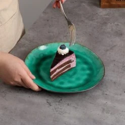 Merkloos Combiservies, 24-delig Coco Tafelservies Van Aardewerk, Raku Glazuur Effect Serviesset, Bevat Mueslikommen, Dessertborden En Dinerborden Voor 8 Personen In Vintage Look, Groen -Kookgerei Koning Verkoop 1200x1200 97