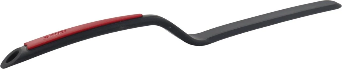 Orange85 Pannenkoekspatel - Siliconen - 36,5x7,5 Cm - Roestvrij Staal - Zwart En Rood - Koken 1 Orange85 Pannenkoekspatel - Siliconen - 36,5x7,5 Cm - Roestvrij Staal - Zwart En Rood - Koken