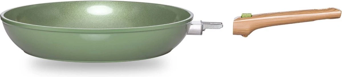 Just Vegan Koekenpan ECO Met Afneembaar Handvat 20 Cm Aluminium Groen 11 Just Vegan Koekenpan ECO Met Afneembaar Handvat 20 Cm Aluminium Groen - Afbeelding 11
