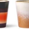 HKliving Ristretto 70`s Style Ceramic - Set Van 4